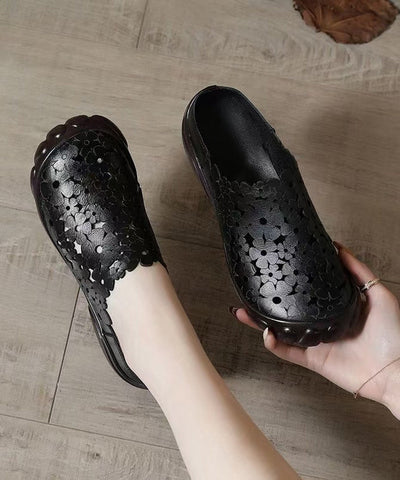 Zapatos planos blancos cómodos para mujer con aberturas 