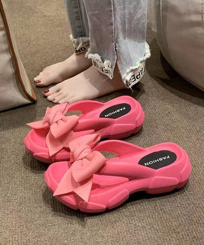 Mode Bogen Spleißen Hausschuhe Schuhe Rose Peep Toe 