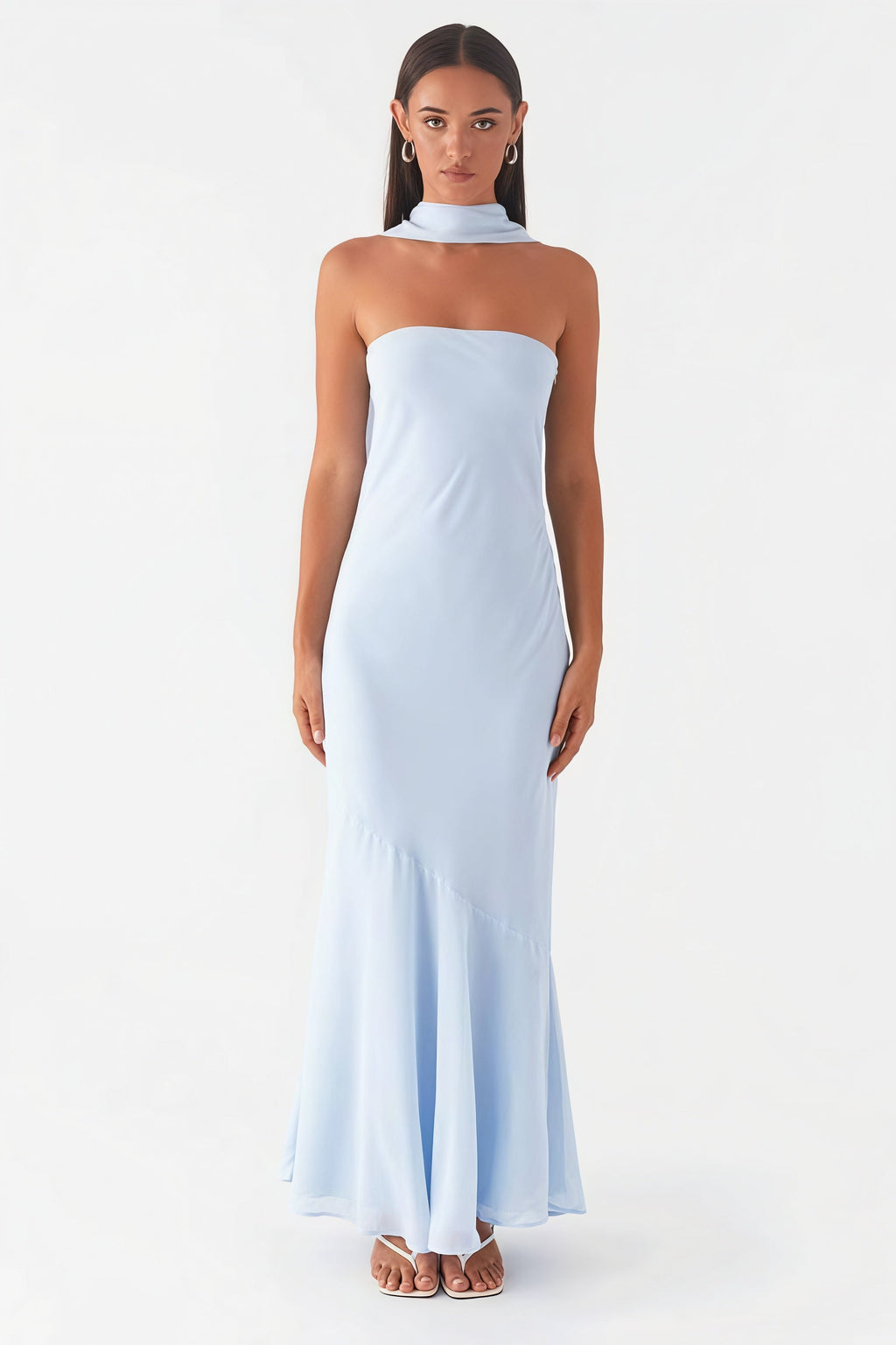 Floral Tie Fishtail Vacation Maxi Dress