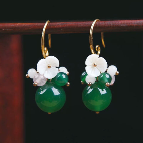 Pendientes con borlas estilo étnico retro para mujer 