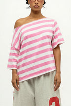 Casual Colorful Striped Loose T-Shirt