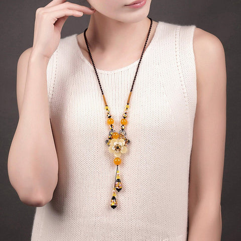 Simple Fashion Pendant Accessories Ethnic Style Necklace Autumn Winter Decorations