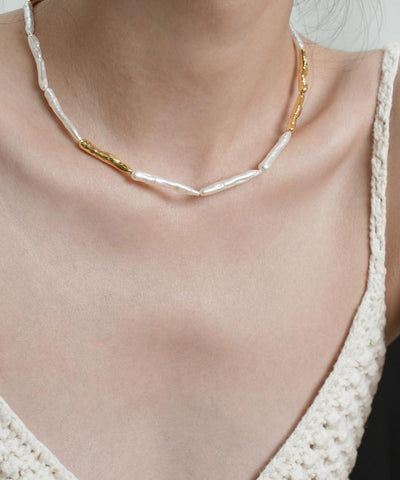 Moderne Perlen-Prinzessinnen-Halskette aus Legierung mit Farbblock 