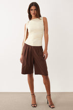 Minimal Asymmetrical Cropped Tank Top