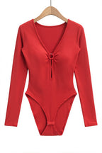 Padded Cut-Out V-Neck One Piece