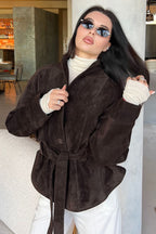Suede Vintage Long Sleeve Jacket