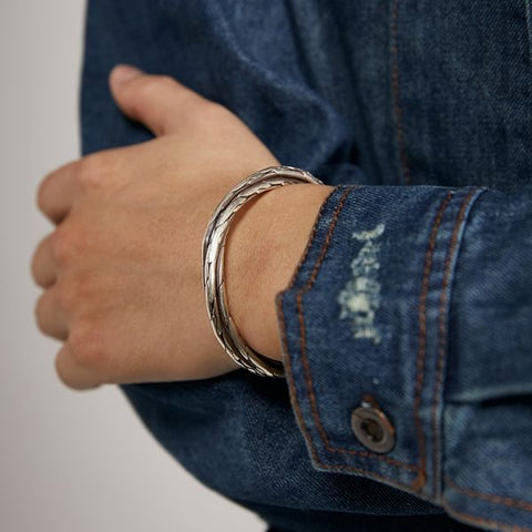 Sterling Silver Hand Wrapped Twisted Vintage Bracelet