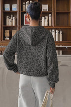 Leopard Print Pullover Street Hoodie