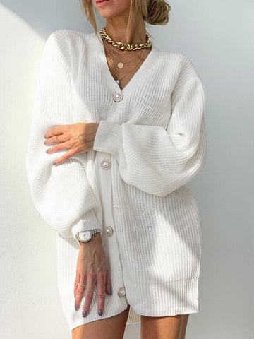 Pearl Of Joy – Übergroße Strickjacke 