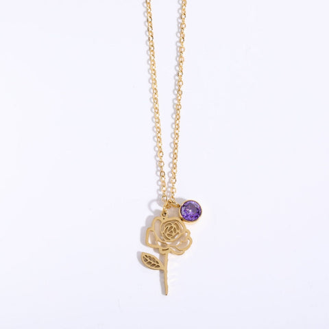 Blossom Birthstone Pendant Necklace - Eternal Bloom Collection
