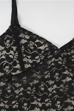 Lace V Neck Bodycon Cami Maxi Dress