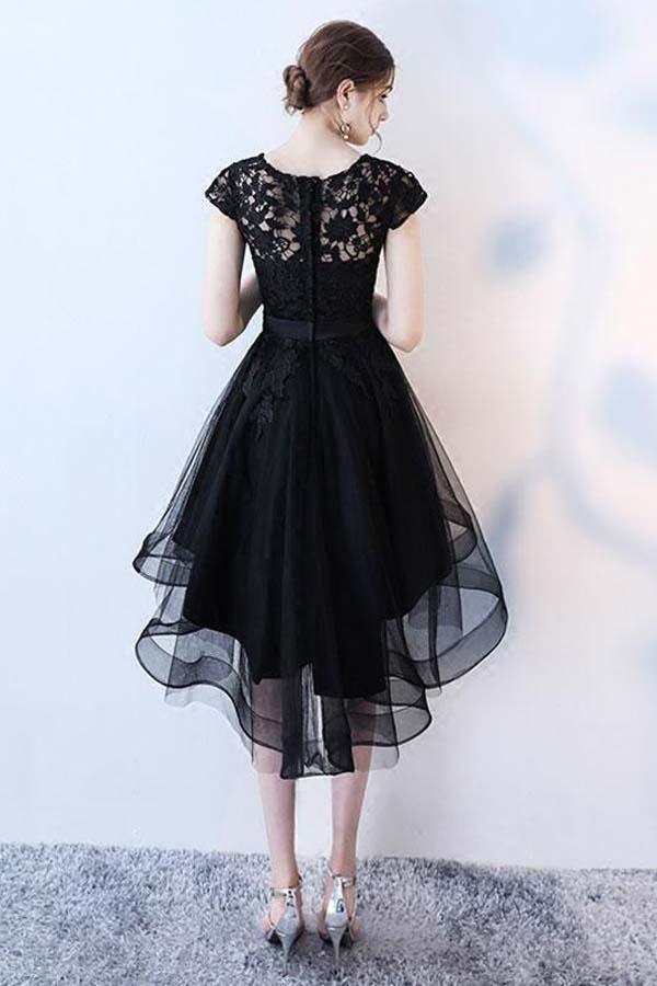 Lace Short Prom Dress Hight Low Evening Dress Homecoming Dresses