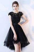 Lace Short Prom Dress Hight Low Evening Dress Homecoming Dresses