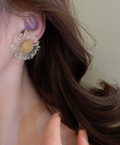 Pendientes de girasol acrílicos de aleación color nude de Vogue 