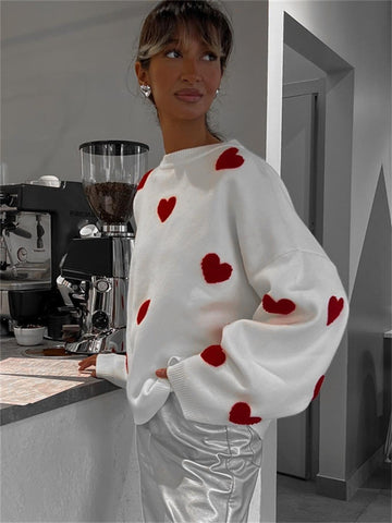 Tossy Casual Kawaii Loose Sweater Pullover For Women Fashion Long Sleeve High Street Printed Camisola Female Patchwork Sweater