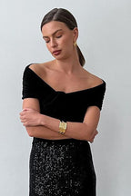Elegant Chic Off Shoulder Twist Blouse