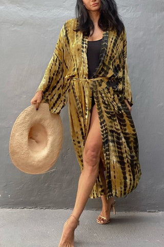 Shirt Tie Dye Pattern Printing Sunscreen Cardigan Beach Cover