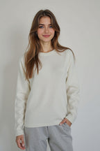 Seamless Knit Wool Pullover Sweater