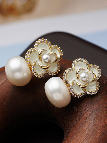 Accesorios para pendientes con forma de flor 