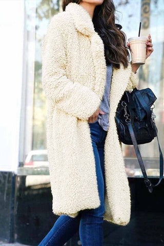 Cárdigan largo de invierno con solapa Chicindress (3 colores) 