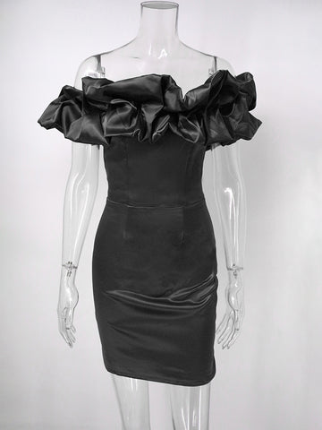 Chic Cupcake Dress Strapless Slit Birthday Party Mini Dresses