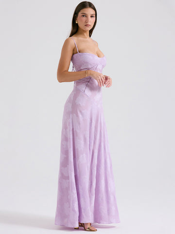 Vestido floral con tirantes finos, espalda descubierta, con cordones, para fiesta de brunch 