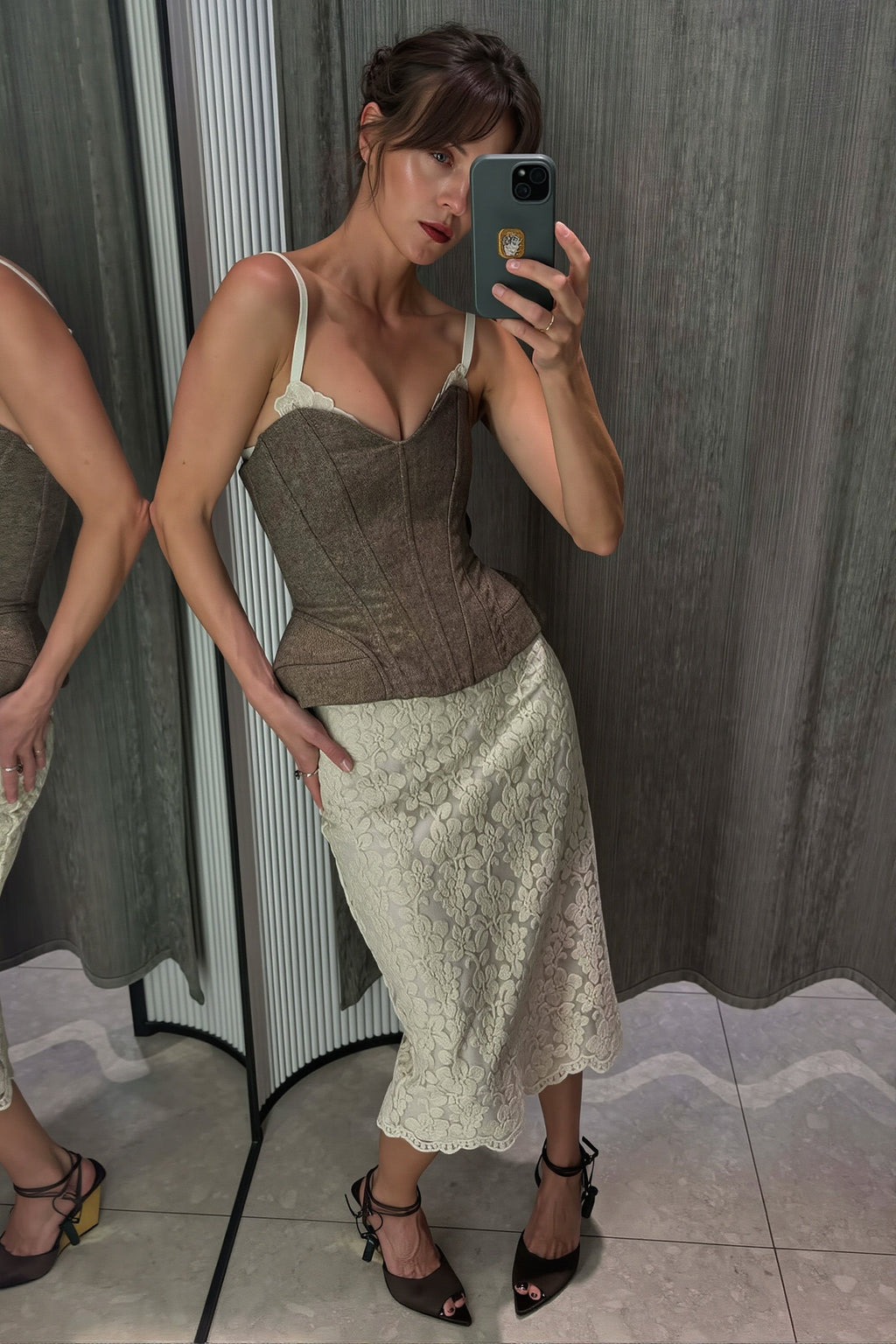 Solid Strapless Slim Corset Tank Top