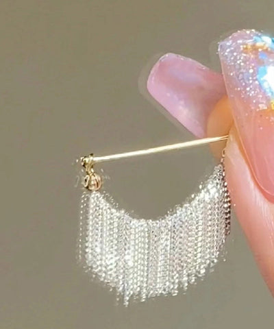 Pendientes de aro con borlas de cobre blanco dorado de moda 