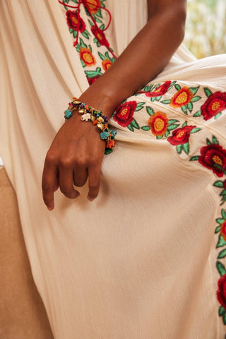 Pulsera trenzada retro de elefante 