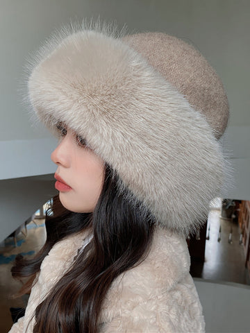Women Winter Warm Solid Hat