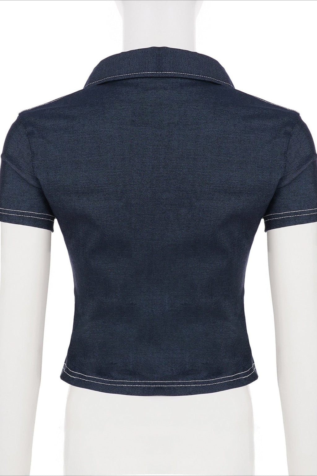Street Hot Denim Cropped Blouse