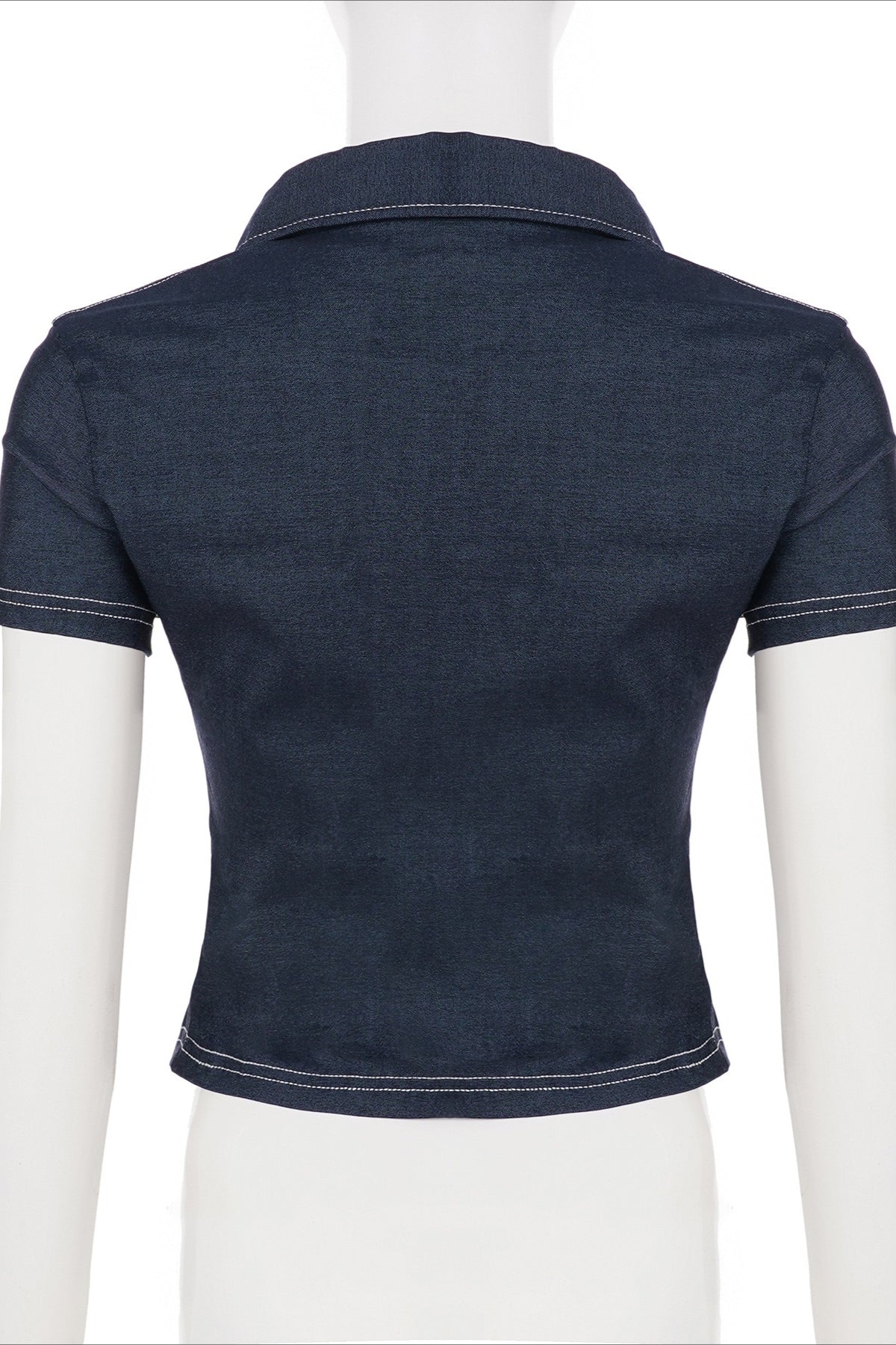 Street Hot Denim Cropped Blouse