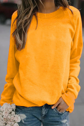 Casual Simplicity Solid O Neck Tops(9 Colors)