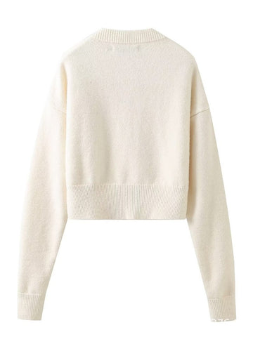 Tossy Weiß Strickwaren Patchwork Strickjacke Pullover Für Frauen Mode Lose Beiläufige Hohe Taille Stricken Outwear Streetwear frauen Mantel 