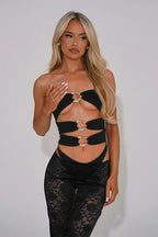 Lace Solid Three Piece Swim Sets