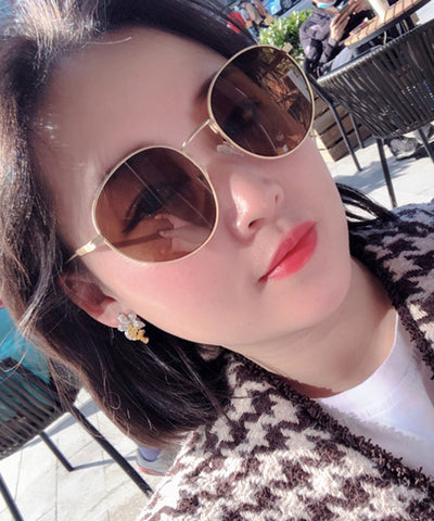 DIY Colorblock Alloy Zircon Crystal Floral Stud Earrings