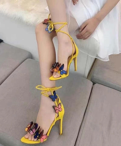 Neue Sommer-Sandalen mit Schmetterlings-Stiletto-Absatz 