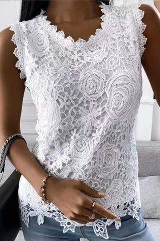 Camiseta de tirantes de encaje Heavenly Beauty 