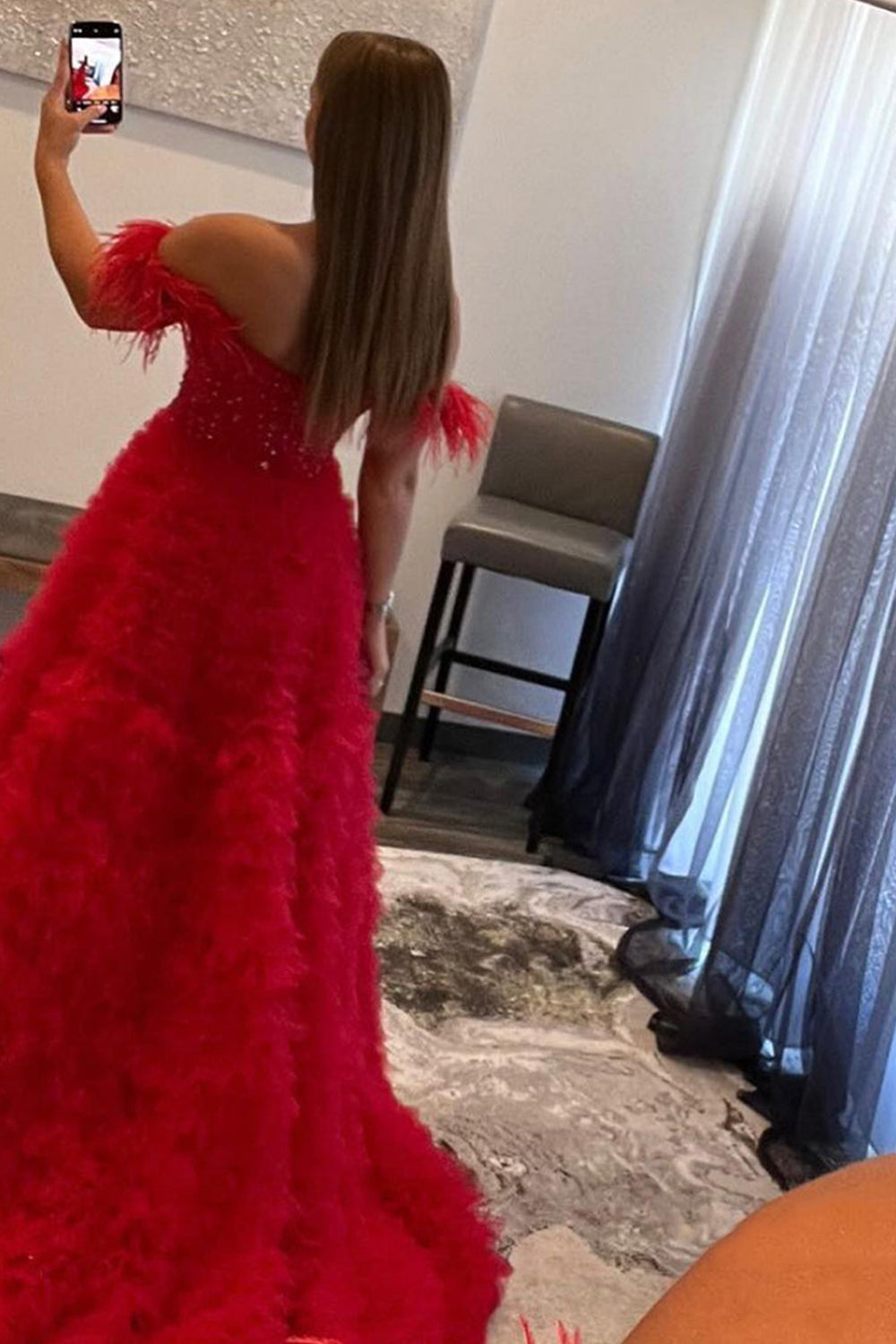 Schulterfreies A-Linien-Prinzessinnen-Abendkleid