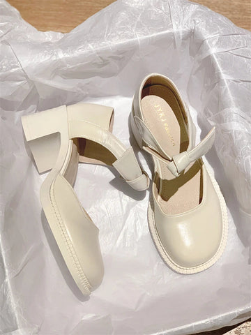 New Sandals For Women Ladies Casual Spring Summer Hollow Out Mary Janes Shoes Elegant Ladies Party Pumps Female High Heels