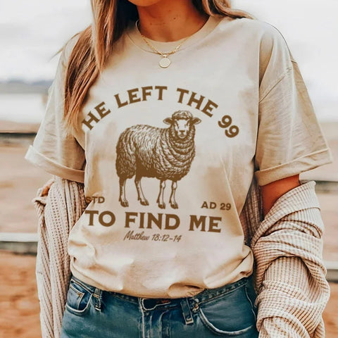He Left the 99 Vintage Christian T-shirt