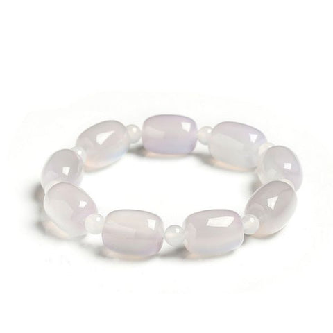 Natural Agates Barrel Shape Bangle Bracelet For Women