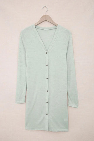 fresh green open front cardigan
