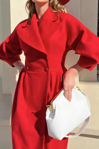 Winter Glam Contour Maximantel mit Umlegekragen 