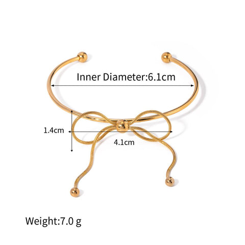 Süßes offenes Armband mit Schleife 