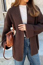 Relaxed Cozy Tie Waist Knit Cardigan