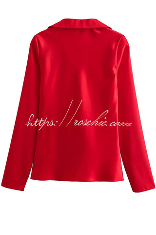 Edith – Lockere Bluse mit Leopardenmuster und Schnürung vorne 