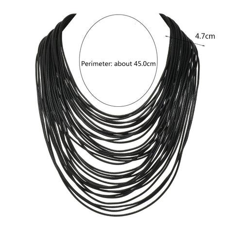 Mehrlagige Regenbogen-Seil-Halsketten-Kollektion 