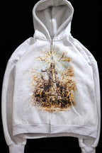 Anime Graphic Zip Street Hoodie