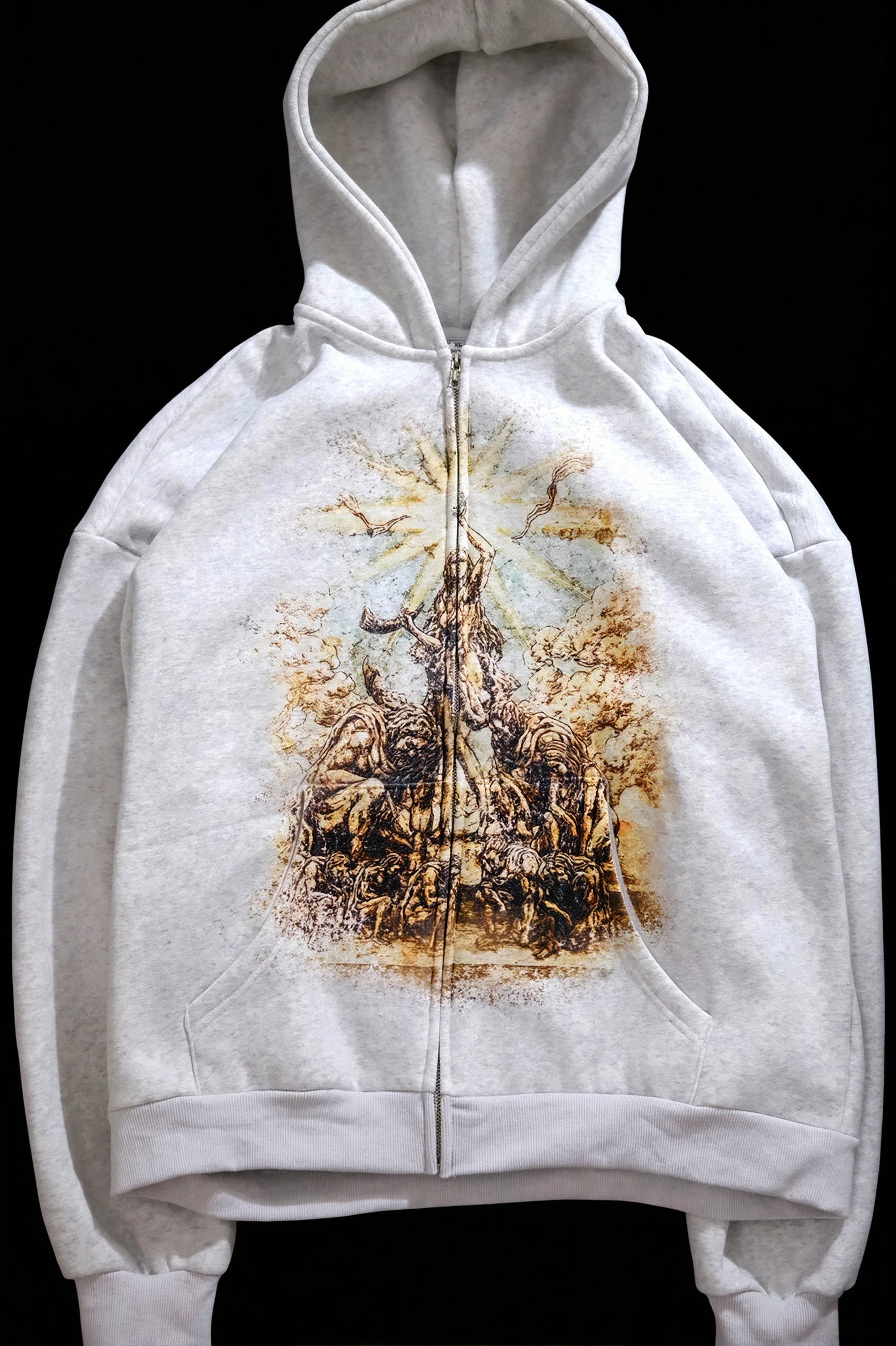 Anime Graphic Zip Street Hoodie